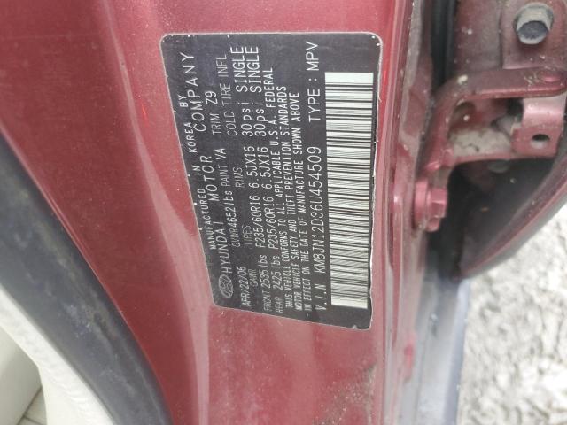 2006 Hyundai Tucson Gls VIN: KM8JN12D36U454509 Lot: 45226454