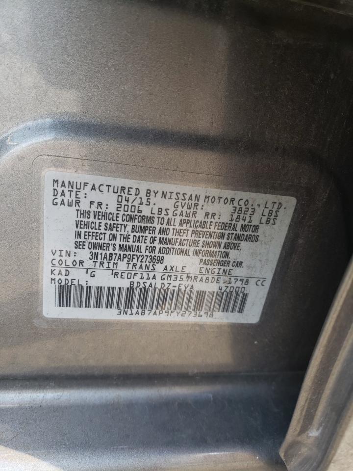 3N1AB7AP9FY273698 2015 Nissan Sentra S