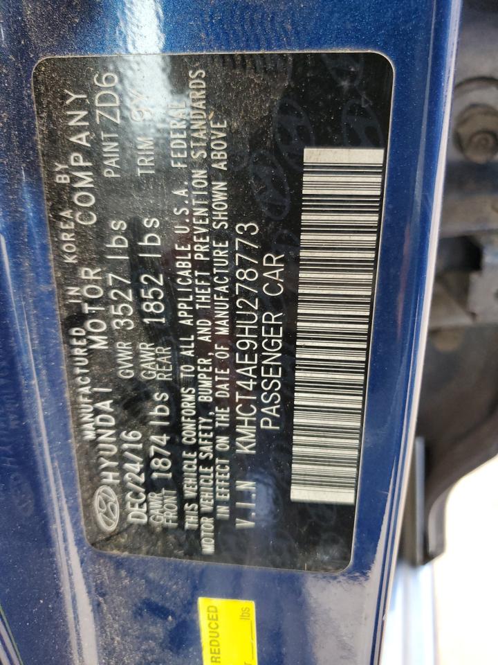 KMHCT4AE9HU278773 2017 Hyundai Accent Se