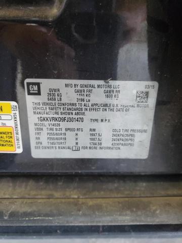2015 GMC ACADIA SLT 1GKKVRKD9FJ301470