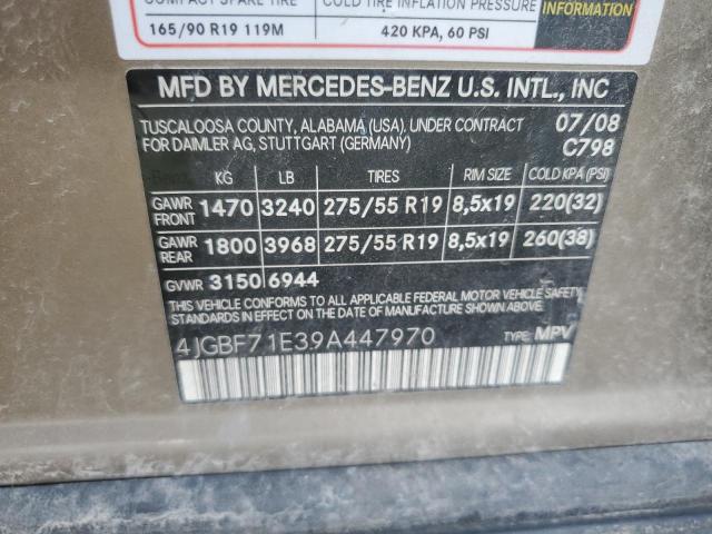 Lot #2405318550 2009 MERCEDES-BENZ GL 450 4MA salvage car