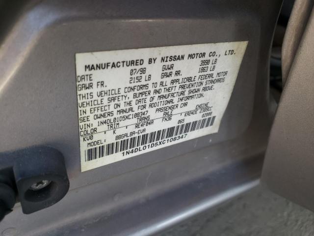 1999 Nissan Altima Xe VIN: 1N4DL01D5XC108347 Lot: 46881404