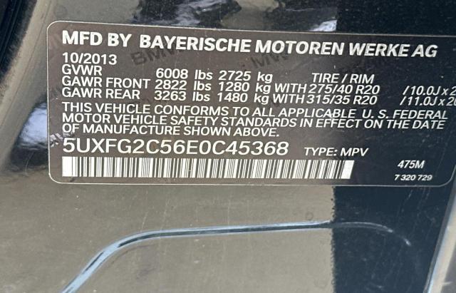 VIN 5UXFG2C56E0C45368 2014 BMW X6, Xdrive35I no.10