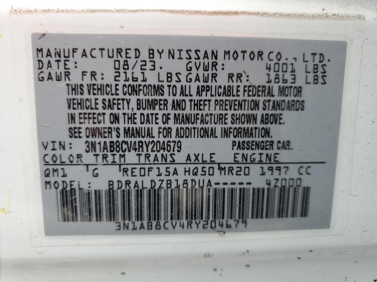 3N1AB8CV4RY204679 2024 Nissan Sentra Sv