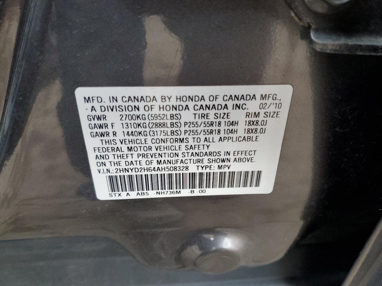 2HNYD2H64AH508328 2010 Acura Mdx Technology