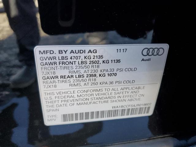 2018 AUDI Q3 PREMIUM - WA1BCCFS4JR018602