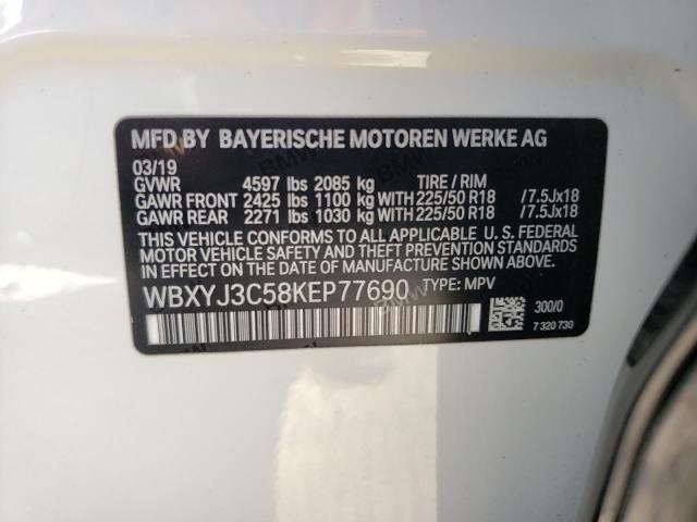 VIN WBXYJ3C58KEP77690 2019 BMW X2, Sdrive28I no.13