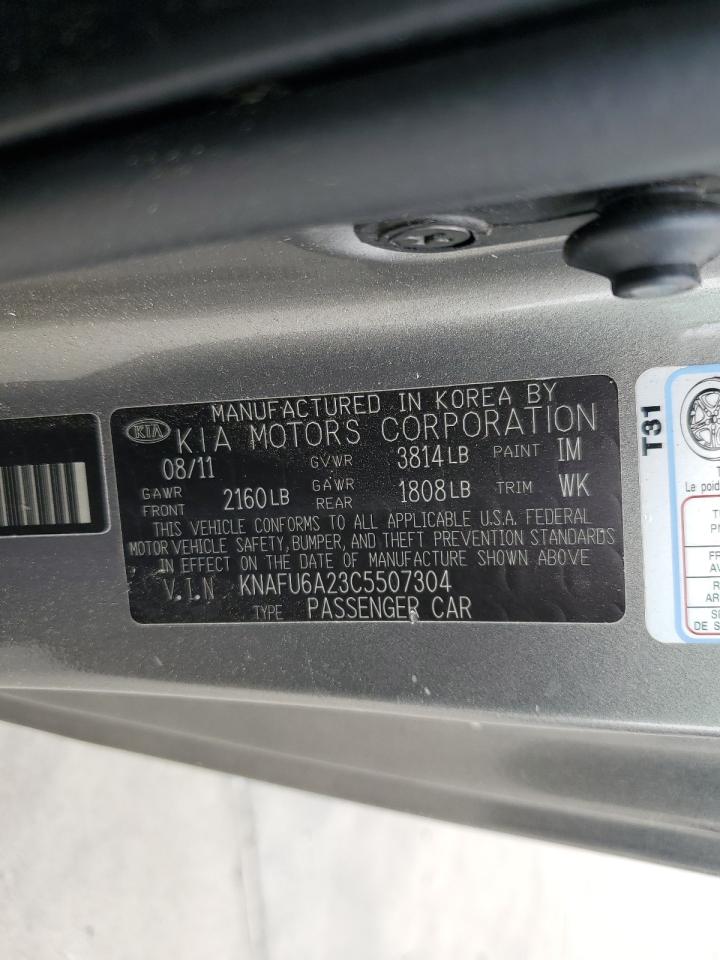 KNAFU6A23C5507304 2012 Kia Forte Ex