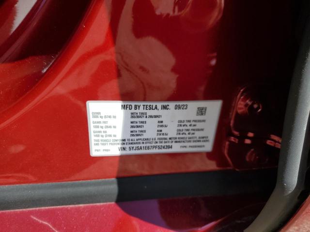 5YJSA1E67PF524394 2023 TESLA MODEL S