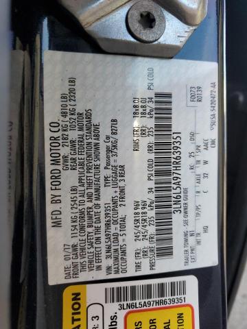 2017 LINCOLN MKZ PREMIE 3LN6L5A97HR639351