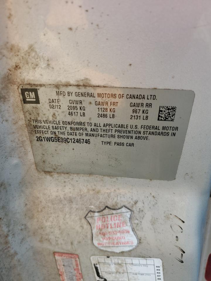 2G1WG5E39C1246746 2012 Chevrolet Impala Lt