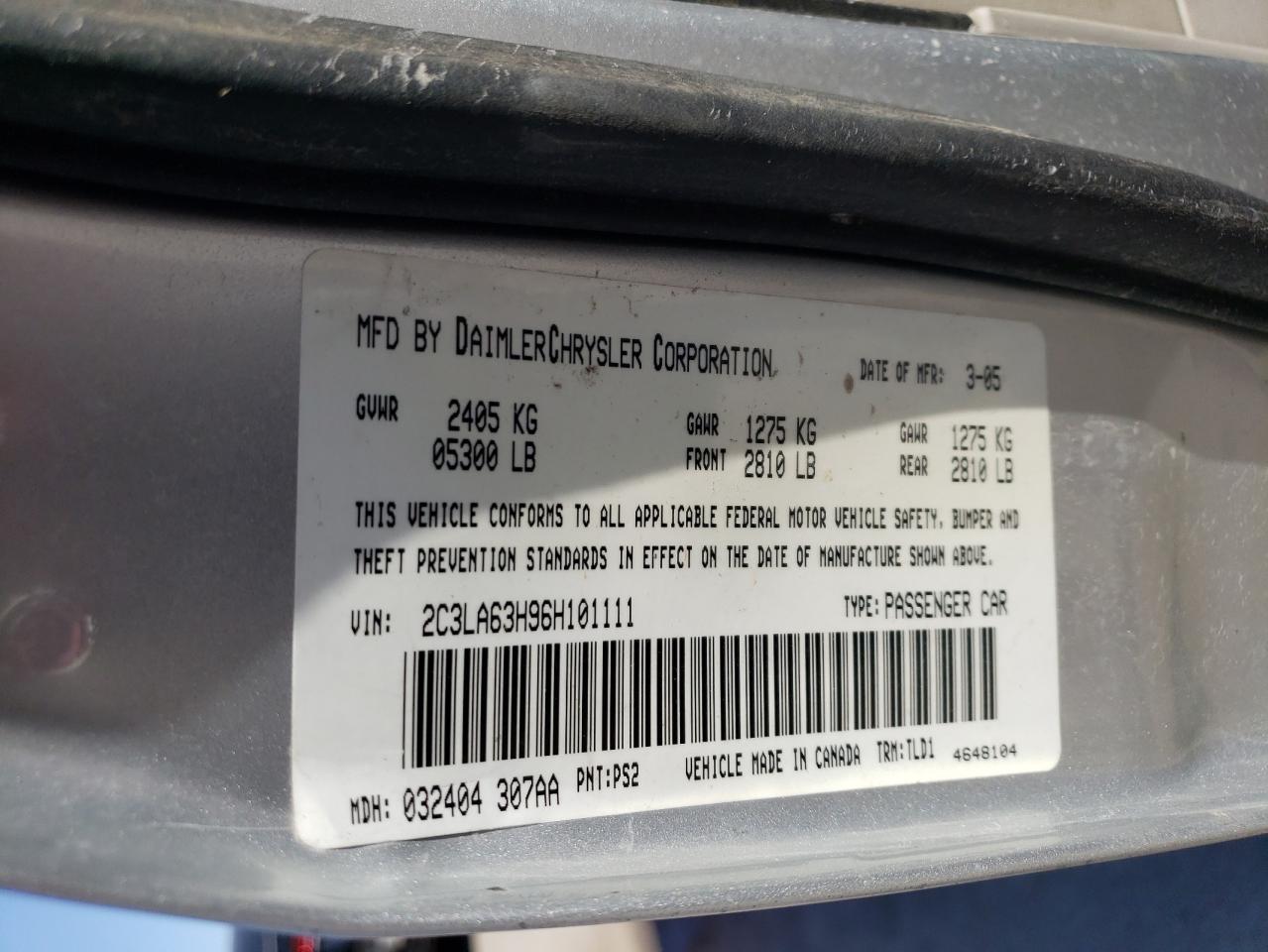 2C3KA63H17H885832 2007 Chrysler 300C