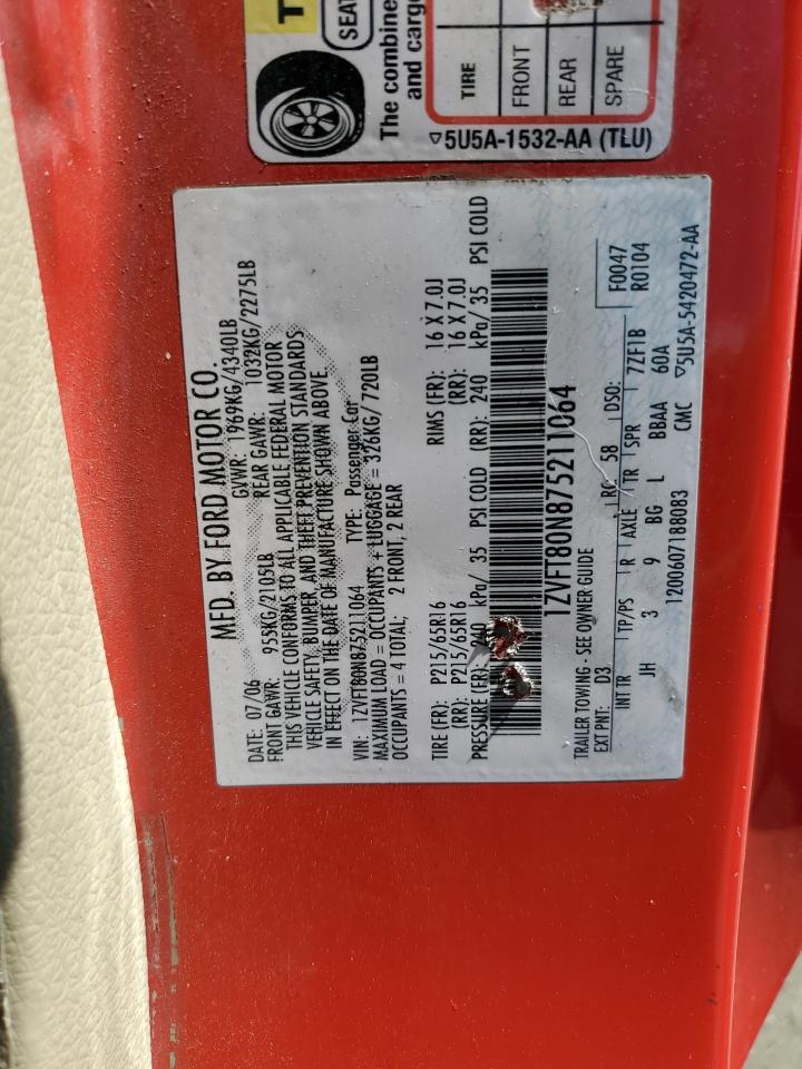 1ZVFT80N875211064 2007 Ford Mustang