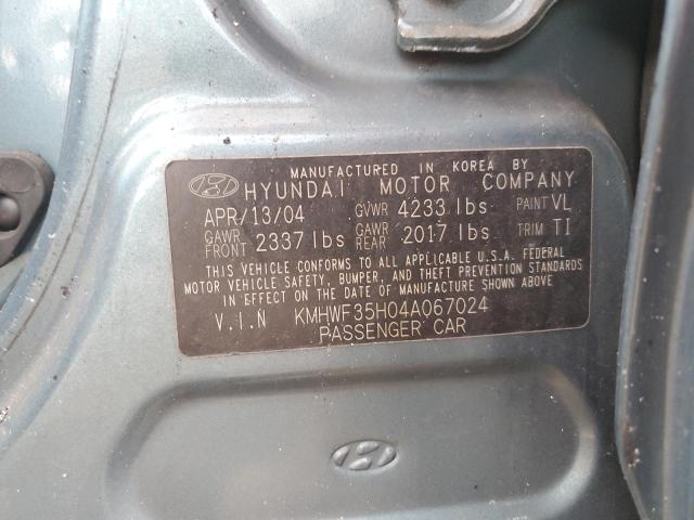 2004 Hyundai Sonata Gls VIN: KMHWF35H04A067024 Lot: 46944284