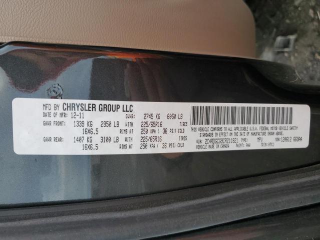 2012 Dodge Grand Caravan Sxt VIN: 2C4RDGCG9CR211821 Lot: 53558244