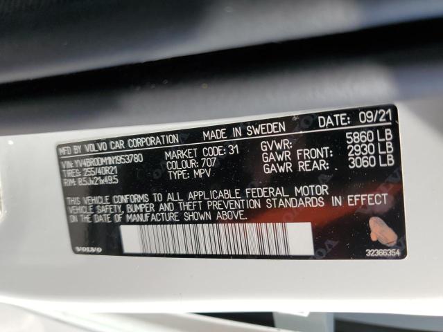 2022 VOLVO XC60 T8 RE YV4BR0DM1N1953780