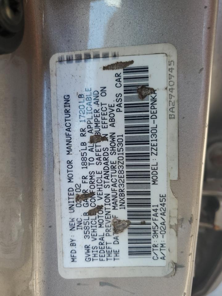 1NXBR32E83Z015301 2003 Toyota Corolla Ce