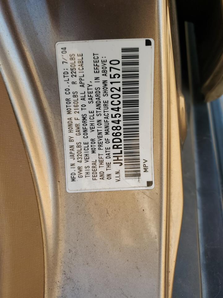 JHLRD68454C021570 2004 Honda Cr-V Lx