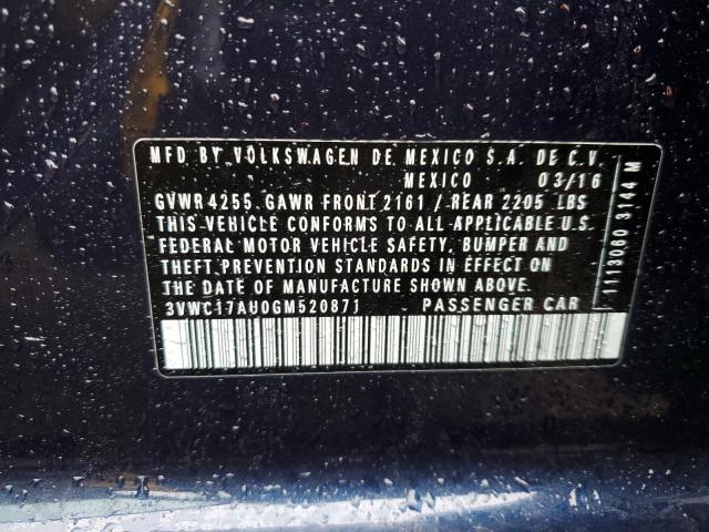 2016 VOLKSWAGEN GOLF SPORT - 3VWC17AU0GM520871