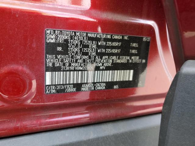 2022 TOYOTA RAV4 LE - 2T3H1RFV8NW203826