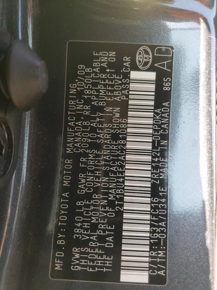 2T1BU4EE2AC281086 2010 Toyota Corolla Base
