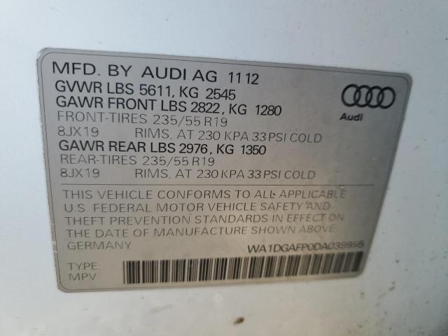 VIN WA1DGAFP0DA039995 2013 Audi Q5, Premium Plus no.12