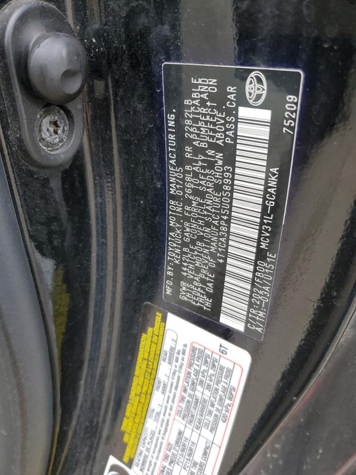 4T1CA38P45U058993 2005 Toyota Camry Solara Se