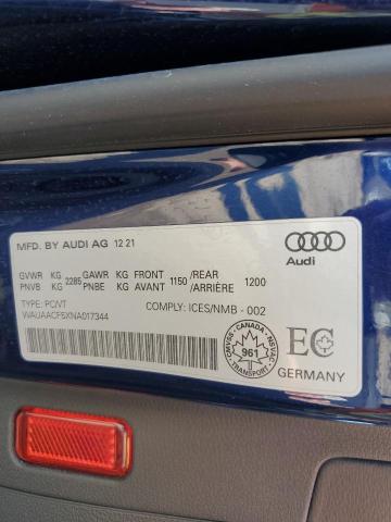 2022 AUDI A5 KOMFORT - WAUAACF5XNA017344