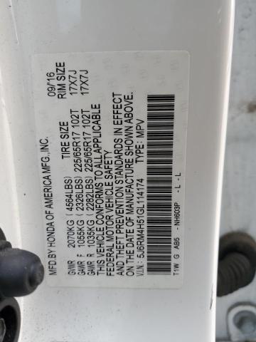 2016 HONDA CR-V EX 5J6RM4H51GL114174