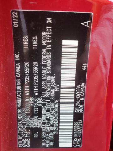 2022 LEXUS RX 450H F- 2T2YGMDA2NC080676