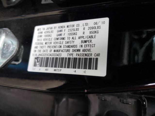 2010 Acura Tsx VIN: JH4CU2E63AC033423 Lot: 45111584