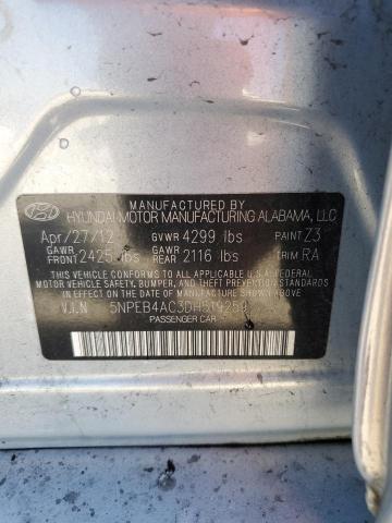 2013 Hyundai Sonata Gls VIN: 5NPEB4AC3DH519259 Lot: 45641974