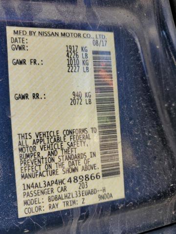 2017 NISSAN ALTIMA 2.5 - 1N4AL3AP4HC489866