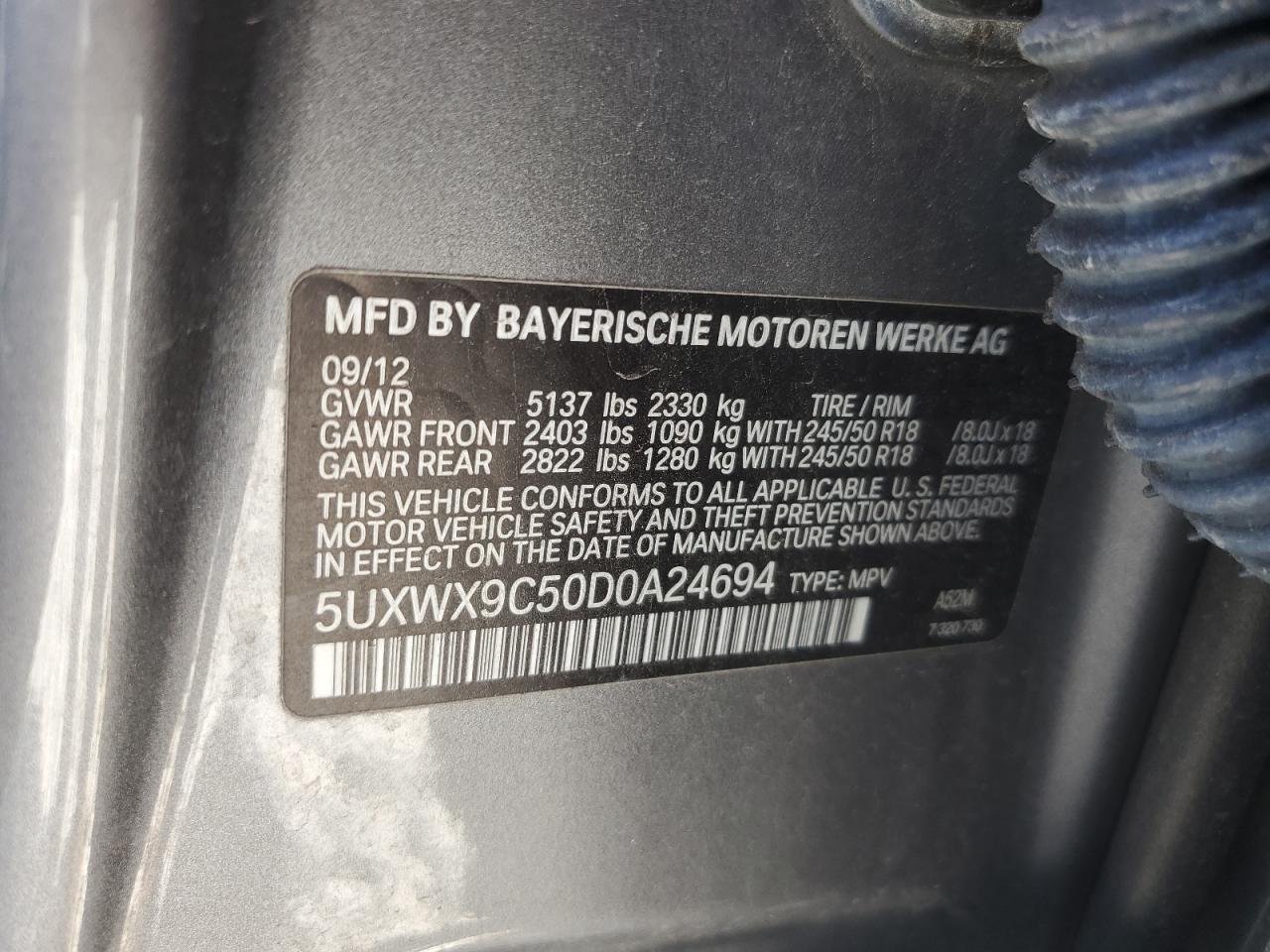 5UXWX9C50D0A24694 2013 BMW X3 xDrive28I