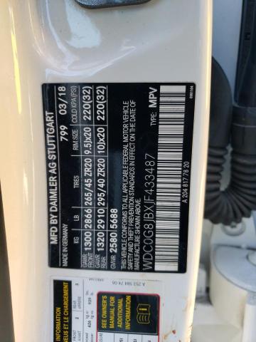 2018 MERCEDES-BENZ GLC 63 4MA WDC0G8JBXJF433487