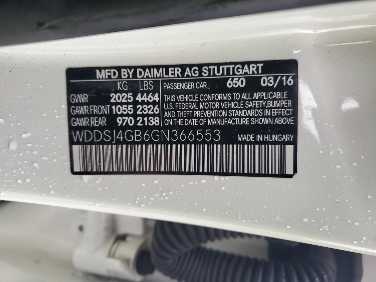 2016 Mercedes-Benz Cla 250 4Matic vin: WDDSJ4GB6GN366553