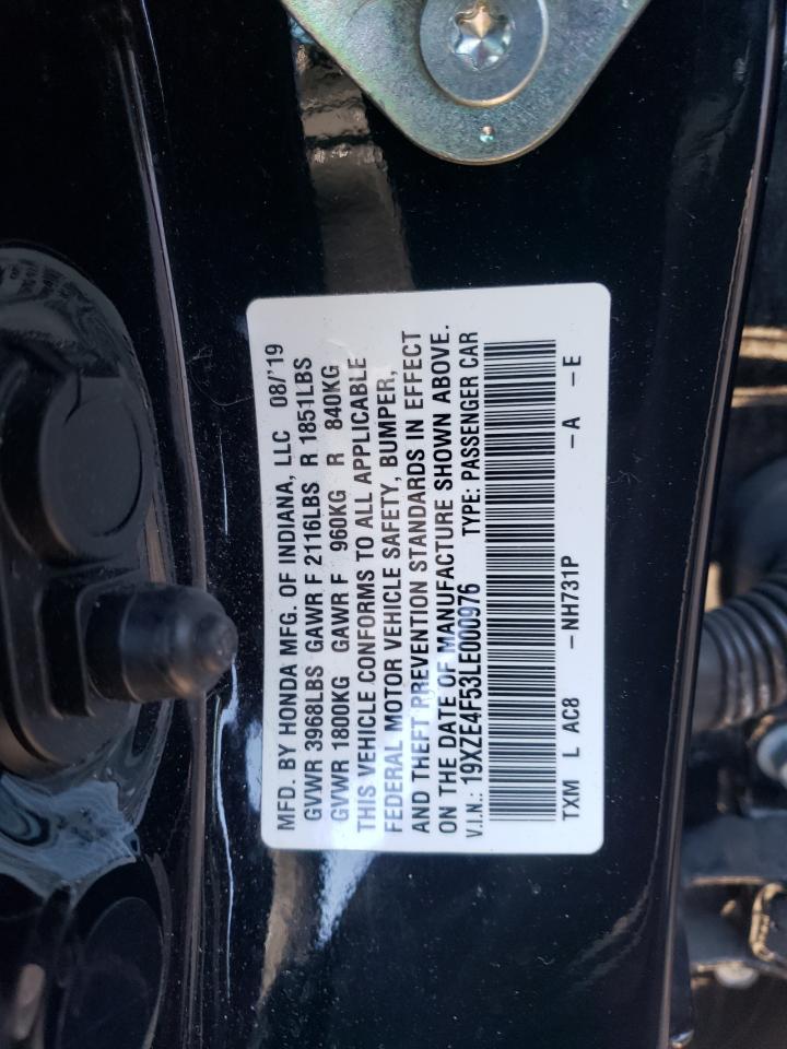 19xze4f53le000976 19XZE4F53LE000976 2020 Honda Insight Ex