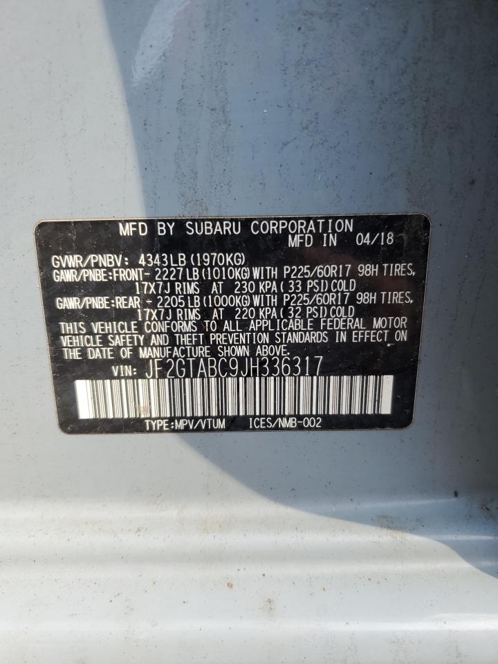 JF2GTABC9JH336317 2018 Subaru Crosstrek Premium