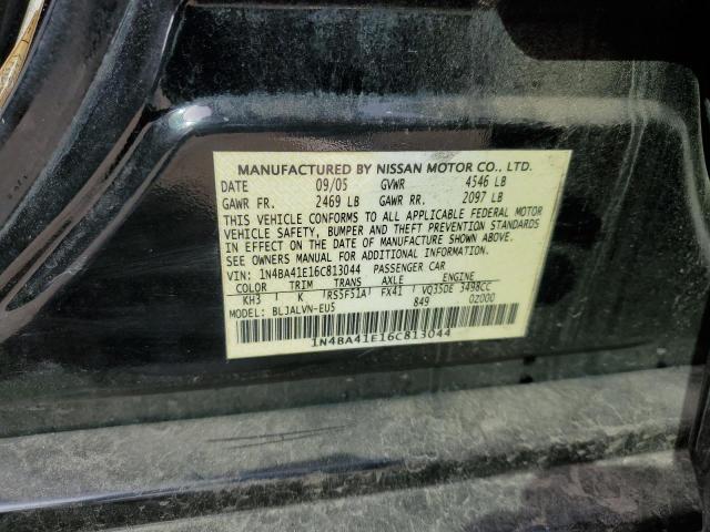 2006 Nissan Maxima Se VIN: 1N4BA41E16C813044 Lot: 49022474