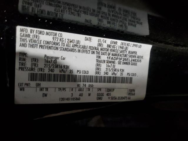 2014 Ford Focus Se VIN: 1FADP3F26EL248305 Lot: 48515094