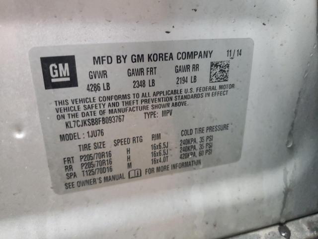 2015 CHEVROLET TRAX LS - KL7CJKSB8FB093767