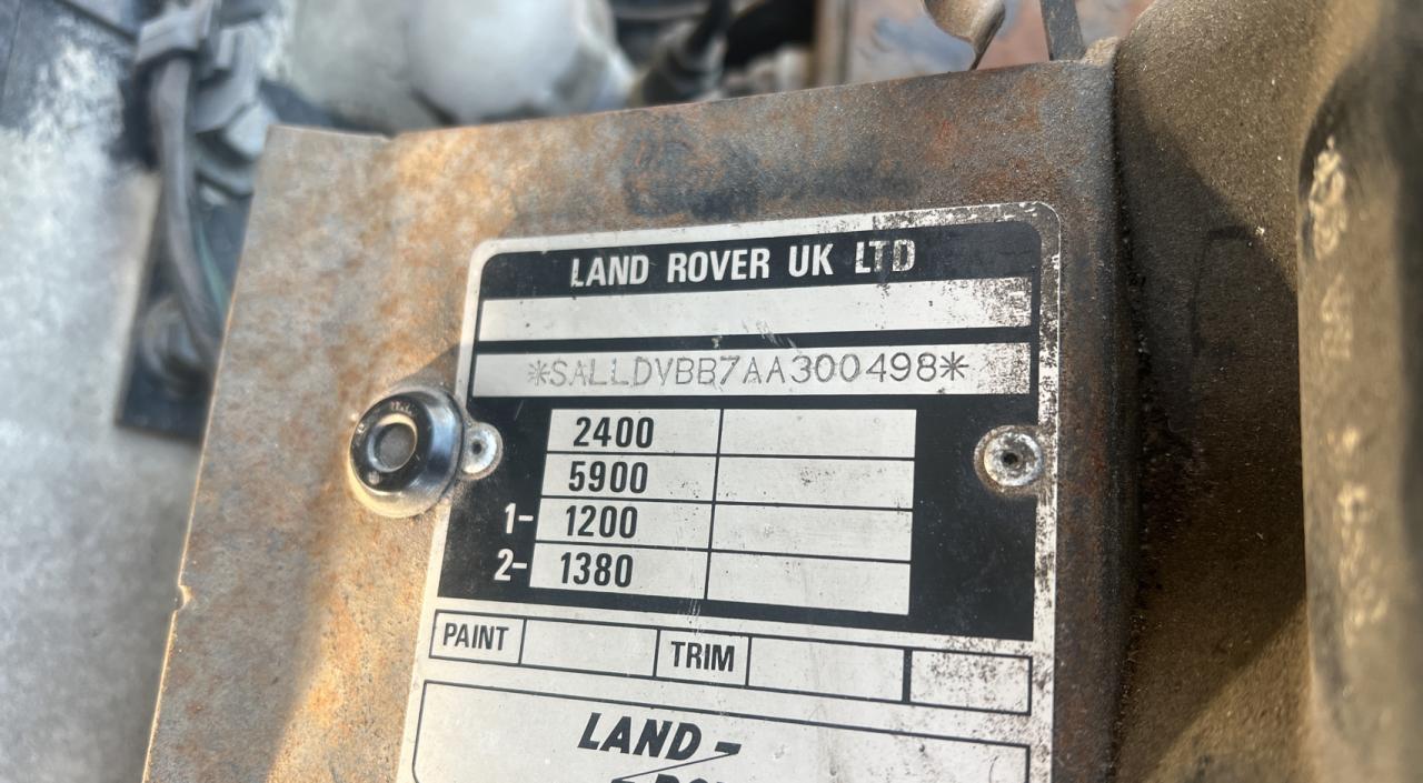 SALLDVBB7AA300498 1987 Land Rover Defender