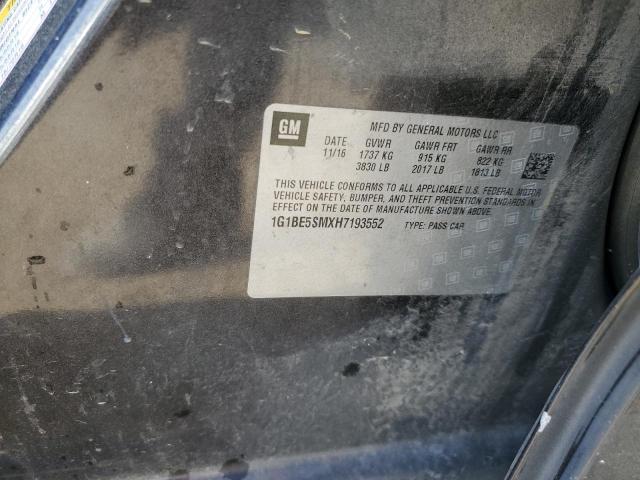 2017 CHEVROLET CRUZE LT - 1G1BE5SMXH7193552
