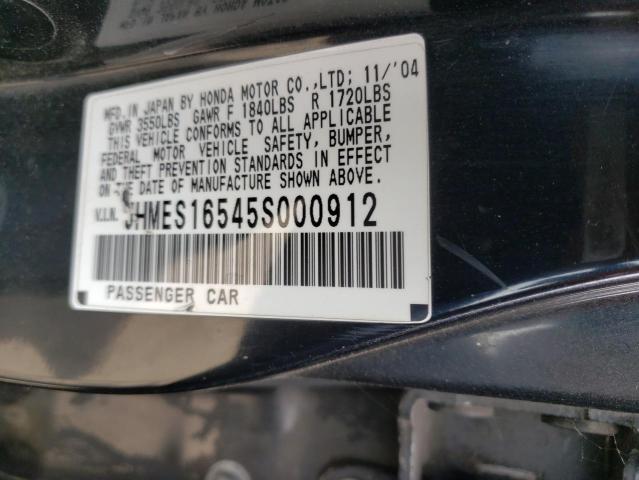 Lot #2457419147 2005 HONDA CIVIC LX salvage car