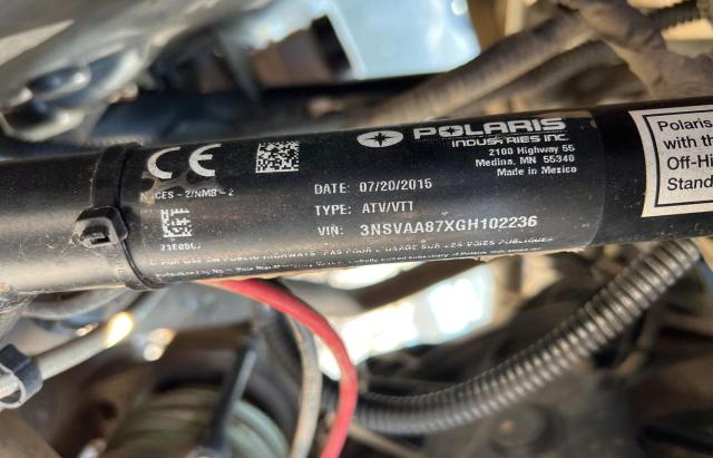 2016 POLARIS RZR 900 - 3NSVAA87XGH102236