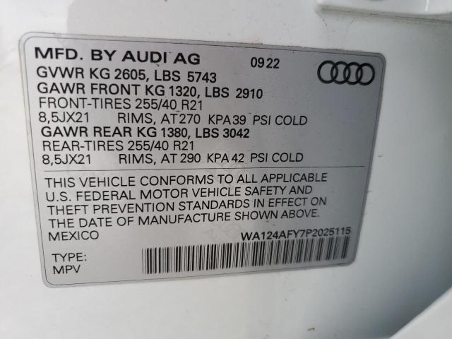 2023 AUDI SQ5 SPORTB WA124AFY7P2025115