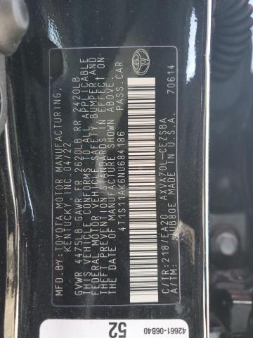 2022 TOYOTA CAMRY NIGH - 4T1S11AK6NU684186