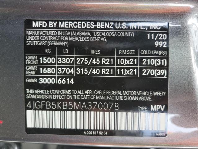 2021 MERCEDES-BENZ GLE 450 4M - 4JGFB5KB5MA370078