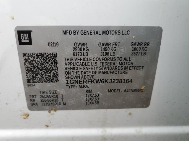 2019 Chevrolet Traverse Ls VIN: 1GNERFKW6KJ238164 Lot: 45847904