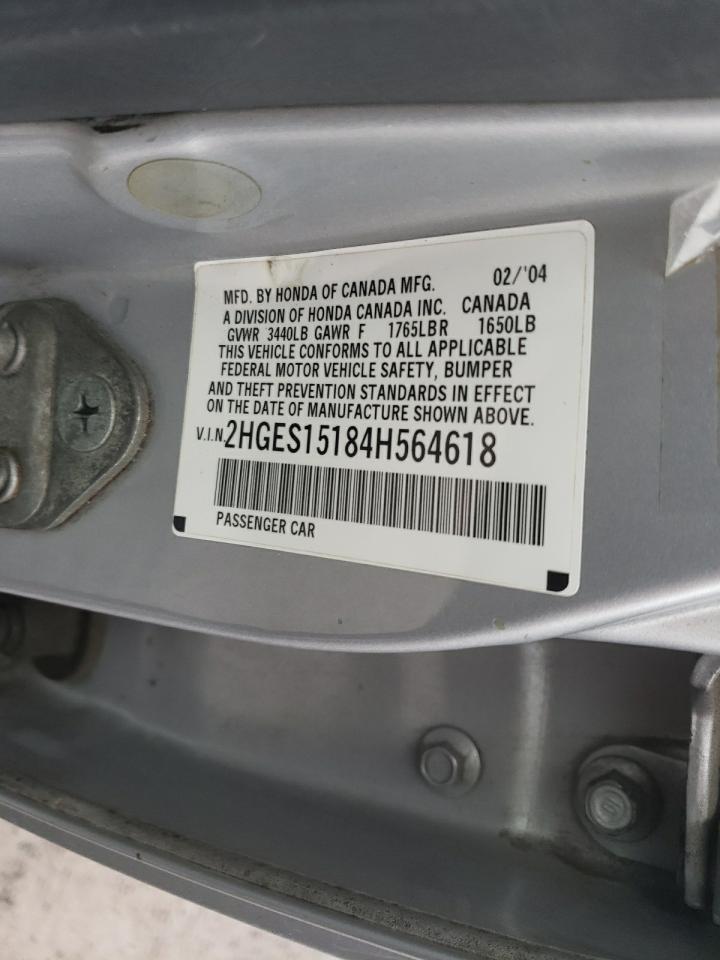 2HGES15184H564618 2004 Honda Civic Dx